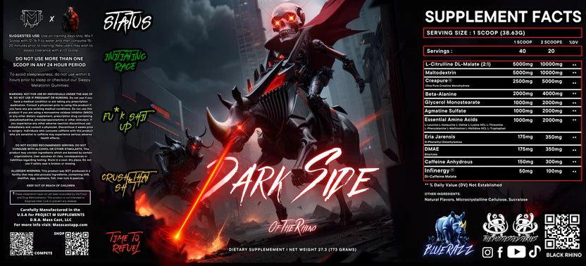 Dark Side Of The Rhino Pre-Workout - PROJECT M