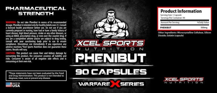 PHENIBUT 90 CAPSULES - XCEL SPORTS NUTRITION - SuppLocker