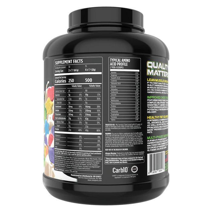 VMI SPORTS - MAJOR MASS™ Lean Mass Gainer - SuppLocker