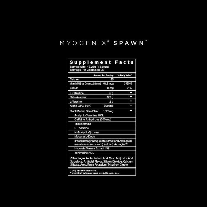 Myogenix SPAWN Pre Workout - SuppLocker