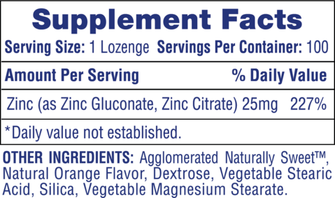 Hi-Tech Pharmaceuticals Zinc Lozenges Orange Flavor - SuppLocker