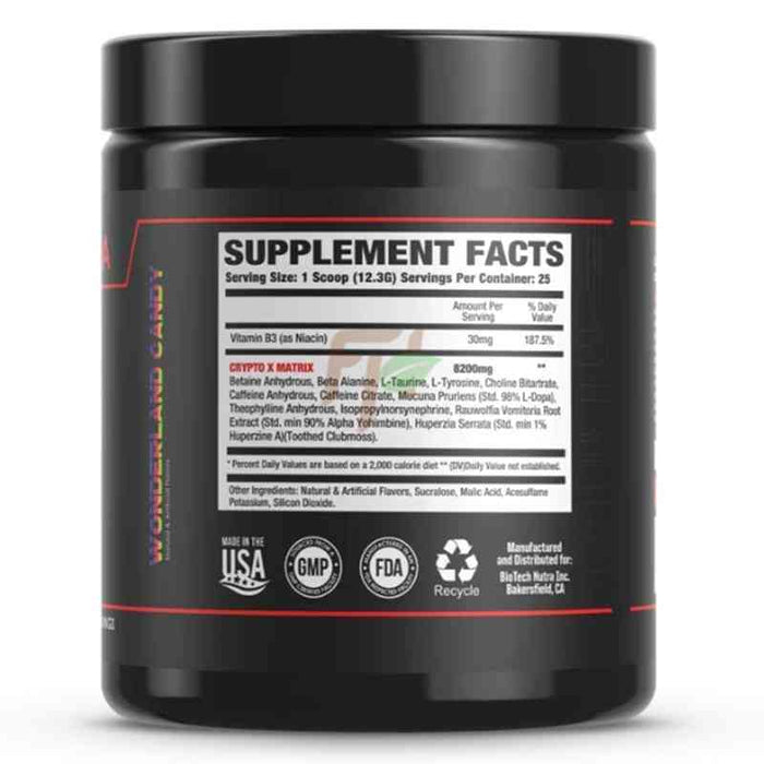BIO TECH NUTRA CRYPTO NOOTROPIC PREWORKOUT - SuppLocker